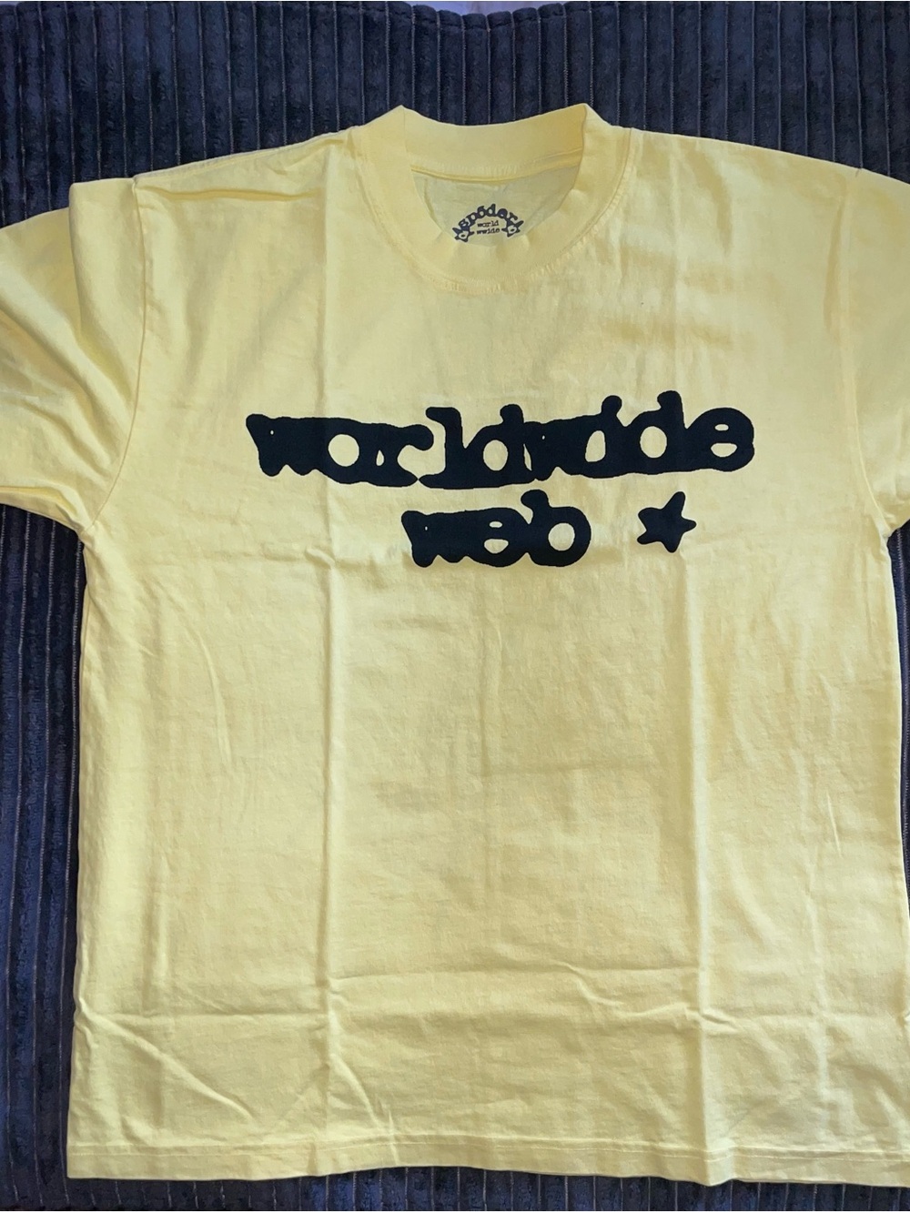 Sp5der Worldwide Web Tee Yellow Black Size M